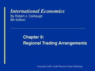 International Economics By Robert J. Carbaugh 8th Edition