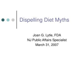Dispelling Diet Myths