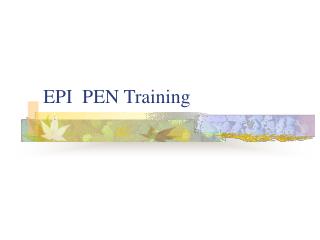 EPI PEN Training