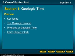 Section 1: Geologic Time