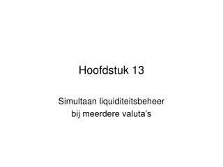 Hoofdstuk 13