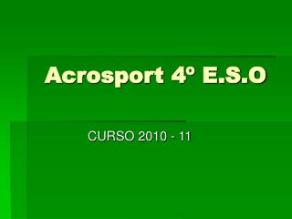 Acrosport 4º E.S.O