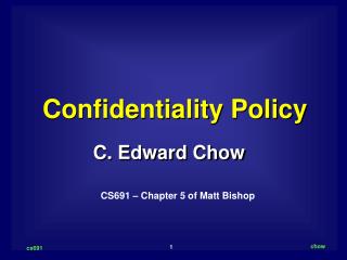 Confidentiality Policy