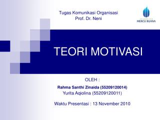 TEORI MOTIVASI