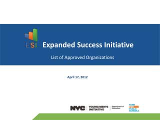 Expanded Success Initiative List of Approved Organizations