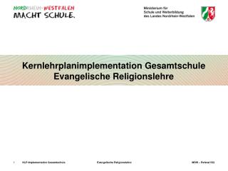 Kernlehrplanimplementation Gesamtschule Evangelische Religionslehre