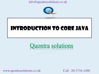 Advanced Java Online Training and Job Assistance