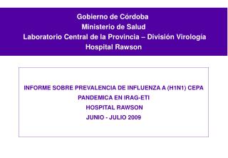 Gobierno de Córdoba Ministerio de Salud