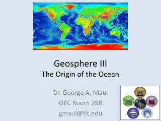 Geosphere III The Origin of the Ocean