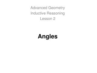 Advanced Geometry Inductive Reasoning Lesson 2