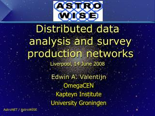 Distributed data analysis and survey production networks Liverpool, 14 June 2008
