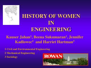 HISTORY OF WOMEN IN ENGINEERING