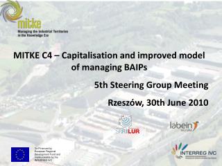 MITKE C4 – Capitalisation and improved model of managing BAIPs 5th Steering Group Meeting