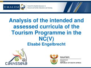 The intended curriculum of the Tourism Programme