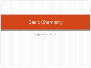 Basic Chemistry