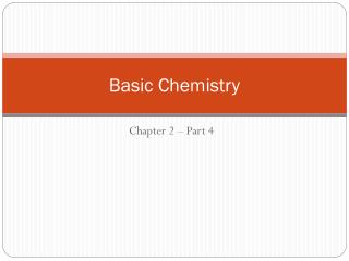 Basic Chemistry