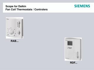 Scope for Daikin Fan Coil Thermostats / Controlers