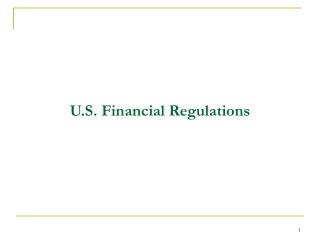 U.S. Financial Regulations