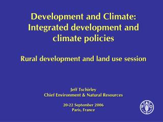 Rural development, land use context