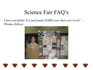 Science Fair FAQ’s