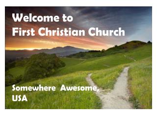 Welcome to First Christian Church