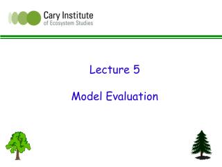 Lecture 5 Model Evaluation