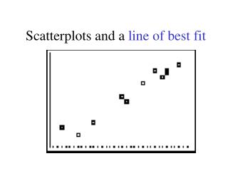 Scatterplots and a line of best fit