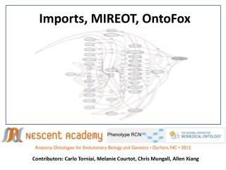Imports, MIREOT, OntoFox