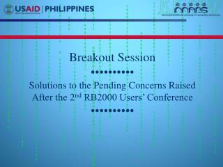 Breakout Session ••••••••••