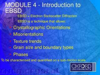 MODULE 4 - Introduction to EBSD