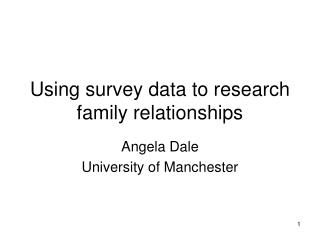 Using survey data to research family relationships