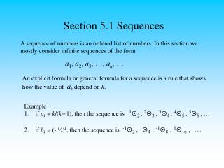 Section 5.1 Sequences