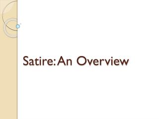 Satire: An Overview