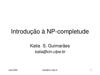 Introdução à NP-completude