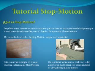 Tutorial Stop- Motion