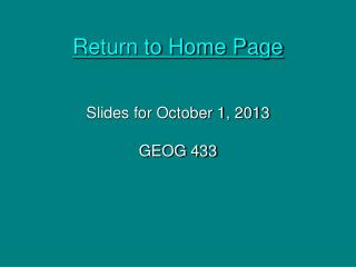 Return to Home Page