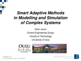 Smart Adaptive Methods in Modelling and Simulation of Complex Systems
