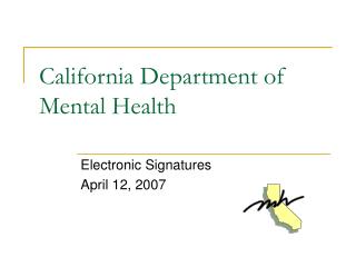 California Department of Mental Health