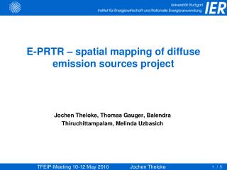 E-PRTR – spatial mapping of diffuse emission sources project