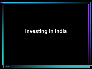 Investing in India