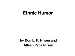 Ethnic Humor