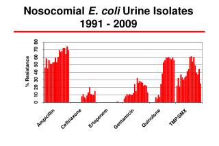 Nosocomial E. coli Urine Isolates 1991 - 2009