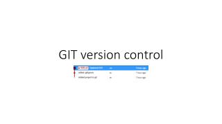 GIT version control