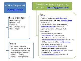 The Golden State Chapter, Inc.