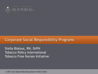 Corporate Social Responsibility Programs