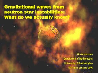 Gravitational waves from neutron star instabilities: What do we actually know?