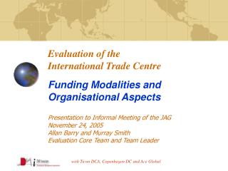 Evaluation of the International Trade Centre Funding Modalities and Organisational Aspects