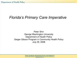 Florida’s Primary Care Imperative