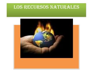 LOS RECURSOS NATURALES