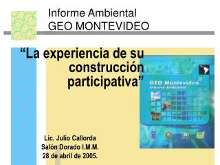 Informe Ambiental GEO MONTEVIDEO